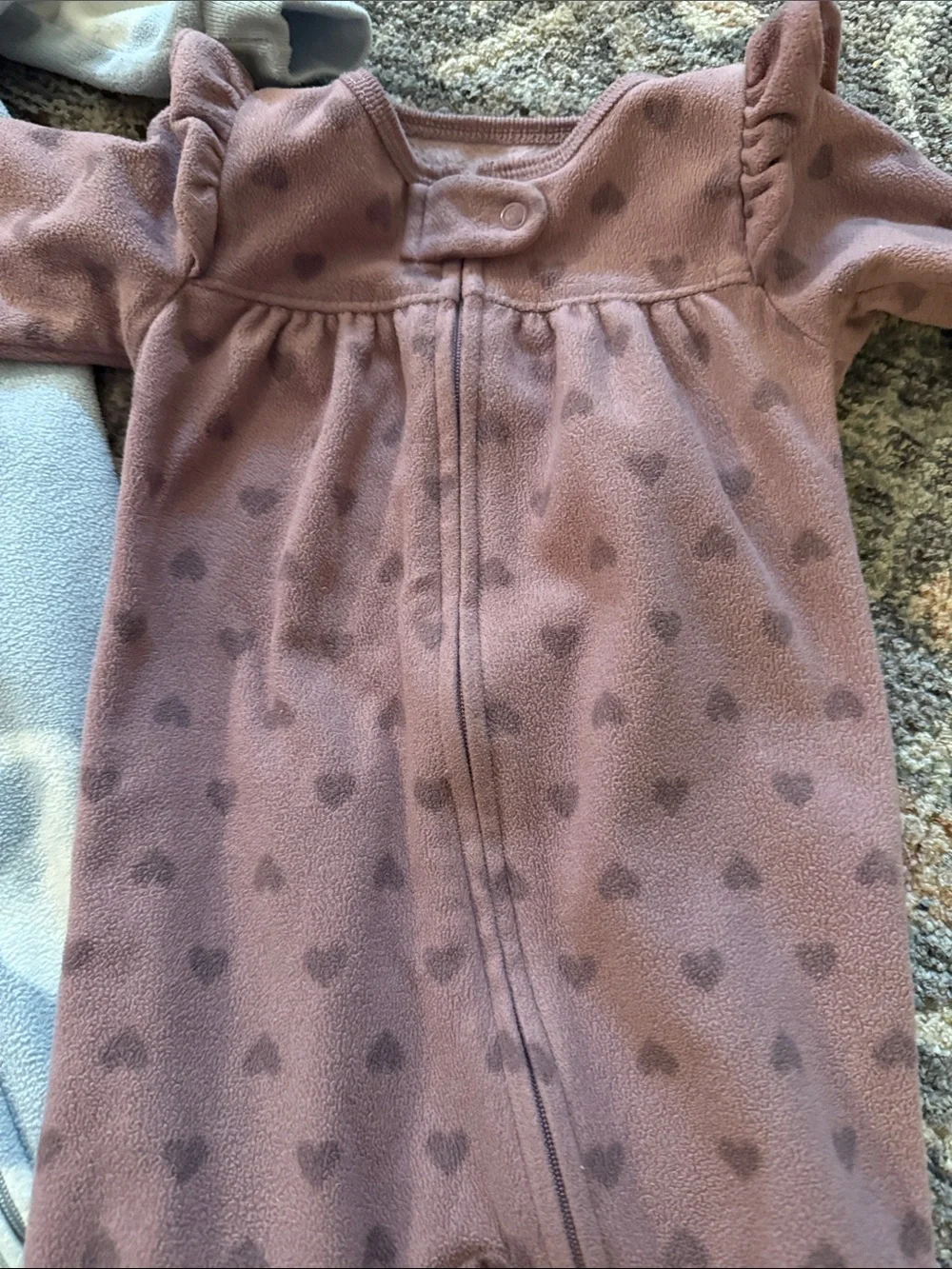Carter's 6 month fleece 2 way zip-up haul
